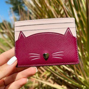 NWT Kate Spade Card Holder Blackberry Preserve Pink Multi
